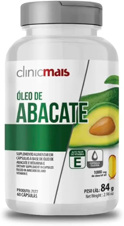 Óleo de Abacate Clinic Mais 60 Cápsulas 1000mg 84g