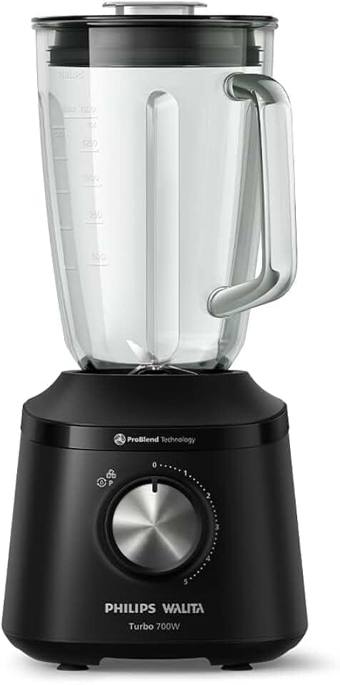 Philips Walita, Liquidificador Série 3000 Turbo, 110V, Preto, Jarra de Vidro 700W - HR2272/91