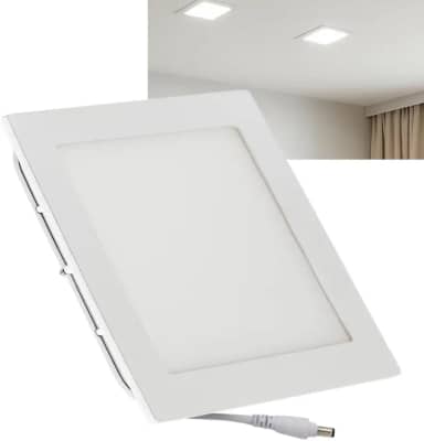 Painel Plafon LED de Embutir 25W Quadrado 29x29cm Slim, 6500K, Estrutura Metálica – Luz Branca Fria Premium