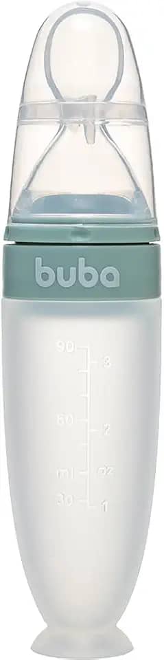 Buba, Colher Dosadora Em Silicone Com Ventosa Verde