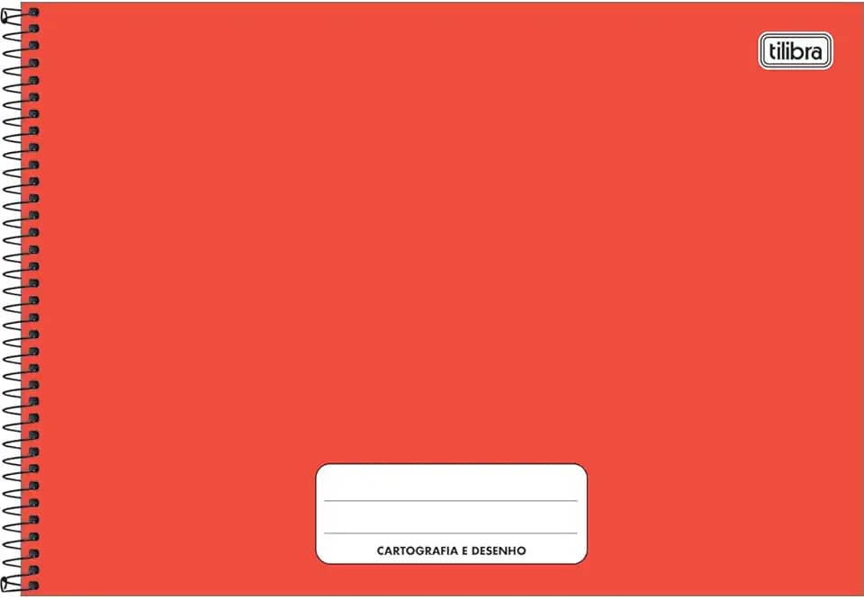 Tilibra - Caderno Cartografia e Desenho Pepper Vermelho 80 folhas - 1 un