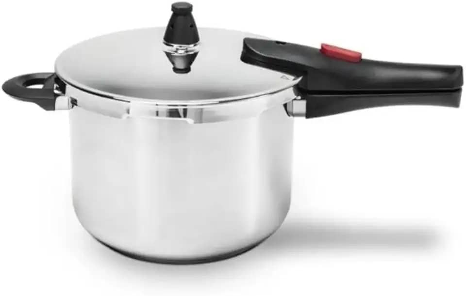 Brinox - Panela de Pressão Inox Ultra com Fundo Triplo 4L Ø20 cm - 4 Dispositivos de Segurança