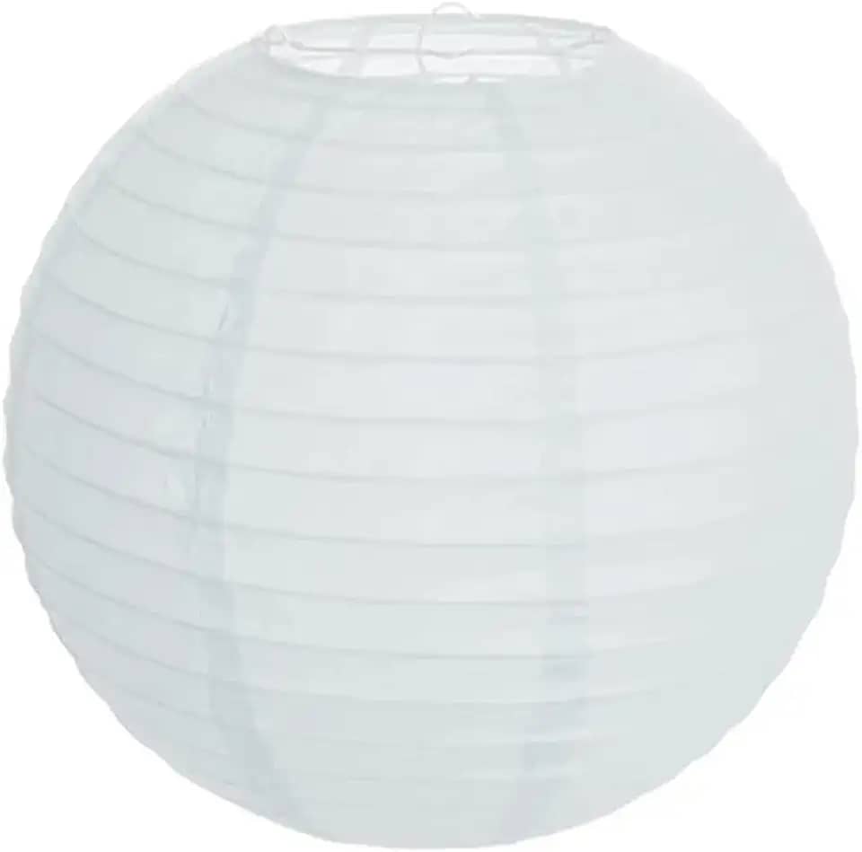 Lanterna Luminária de Papel Oriental Branca - 40cm