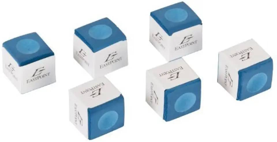 EastPoint Sports Giz de bilhar para piscina – Melhora a precisão e o controle da bola – Inclui 6 cubos de giz