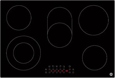 Cooktop Vitrocerâmico Life 90cm 5 Zonas Preto: Design Elegante e Alta Performance para Cozinha Moderna. Placa de Cozedura em Vidro Cerâmico de Fácil Limpeza e Controle Preciso.
