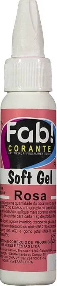 Corante Softgel Rosa 25g Fab