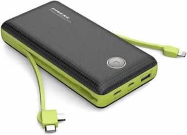 Carregador Portátil Power Bank Universal 20.000mAh, 2 portas USB + 1 porta USB-C, Indicador de bateria Carregamento Rápido Turbo Compatível com Todos Dispositivos