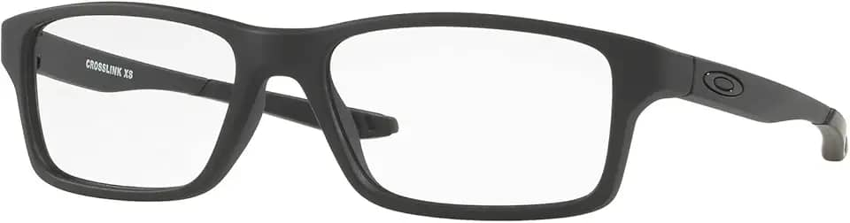 Oakley Armação quadrada Oy8002 Crosslink Xs para óculos de grau, Lentes de cetim preto/demonstração, 51 mm