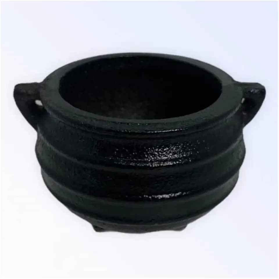 Caldeirão Bruxa Tripé em Ferro Fundido Sem Tampa 300 ml