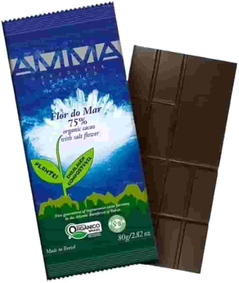 Chocolate 75% Cacau Flor do Mar Orgânico Amma Chocolate 80g