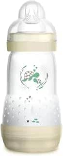 MAM Baby 1 Mamadeira Easy Start 260ml Anticólica e Menos Bolhas de Ar, para Crianças 2+ Meses Autoesterilizável e com Bico de Silicone Skinsoft, Neutra
