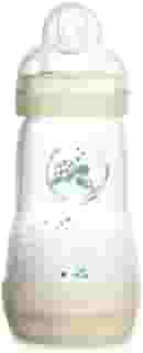 MAM Baby 1 Mamadeira Easy Start 260ml Anticólica e Menos Bolhas de Ar, para Crianças 2+ Meses Autoesterilizável e com Bico de Silicone Skinsoft, Neutra