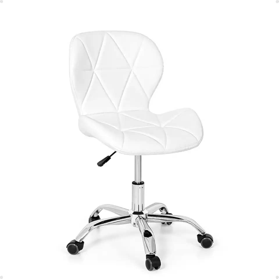 Cadeira Office Eiffel Slim Base Giratória (Branco)