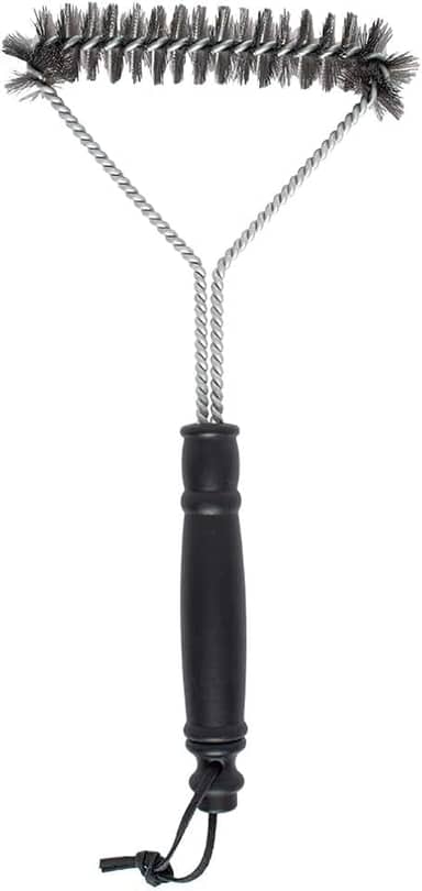 Mimo Style Escova Para Limpar Gelha Três Lados, Para Limpar Grelha e Churrasqueira Com Cabo. Feita Em plástico e Suas Cerdas de Inox, Eficaz Na Remoção de Gordura e Sujeiras de Sua Churrasqueira