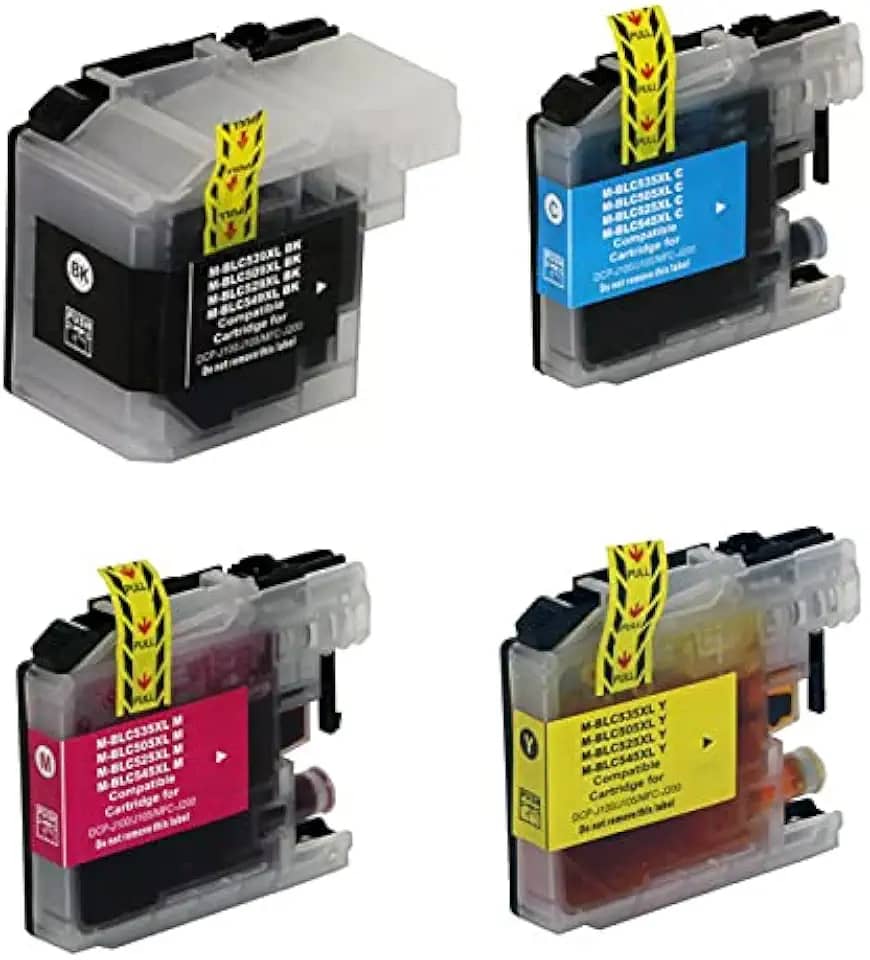 Kit 4 Cartuchos Tinta LC505 LC509 LC525 LC529 LC535 LC539 LC545 LC549 Compatível Dcp-j100 Dcp-j105