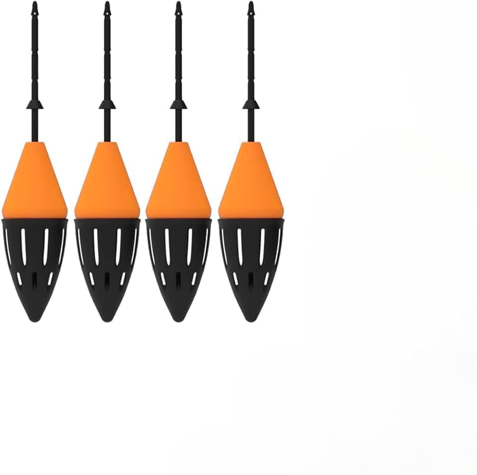 KIT 4 BOIA Cevadeira Sem Chumbo para Pesca – Copo Ceva Reforçado, Flutuabilidade, Pesqueiros/Lagos