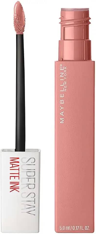 Maybelline SuperStay Matte Ink Batom Líquido Matte Longa Duração 16H com Aplicador Preciso, Não Transfere e Cor Intensa, Acabamento Matte Confortável, Cor 60 Poet Nude Pêssego, 5ml