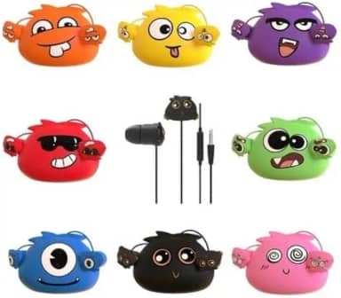 Fone De Ouvido Animado Colorido Com Fio LC-869