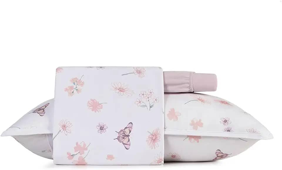 Jogo cama simples 2pc Mundo Kids Malha - Jardim Mágico Composê - Solteiro