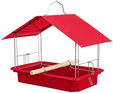 Tratador Pássaros Livres Comedouro Jardim Proteção Sol Chuva