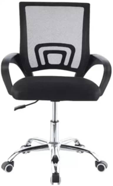 Cadeira De Escritório Giratória Com Altura Ajustável Cor Preto