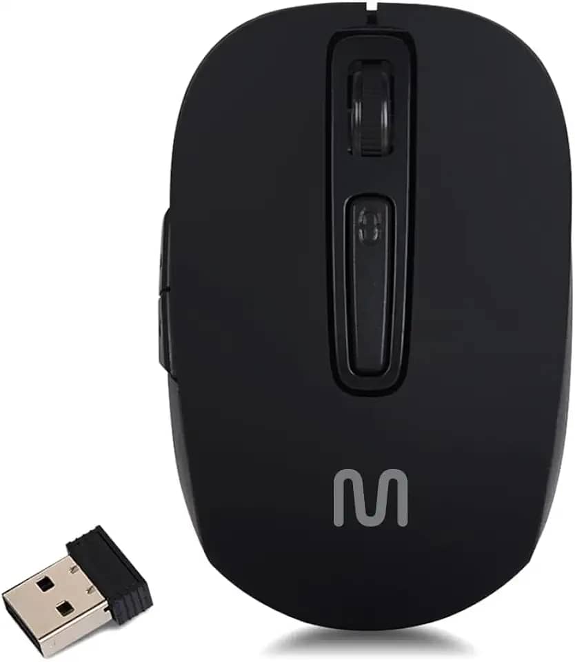 Mouse sem Fio Multi Wave Recarregável USB com DPI Ajustável 800-1600, Bateria de Lítio e Carregamento Rápido via Micro USB – Compacto MO277