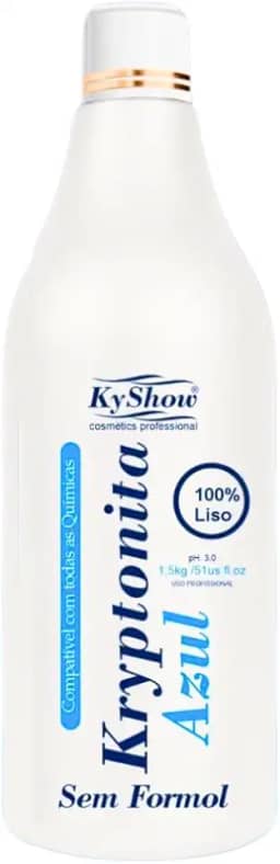 Escova Progressiva Sem Formol Kryptonita Azul 1,5 L Kyshow Pro