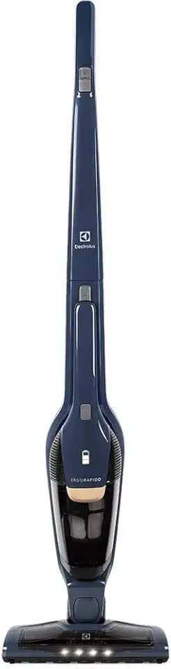 Aspirador de Pó Vertical Sem Fio Electrolux Ergorapido 2 em 1 Luz LED até 35 min Azul (ERG25N) Bivolt