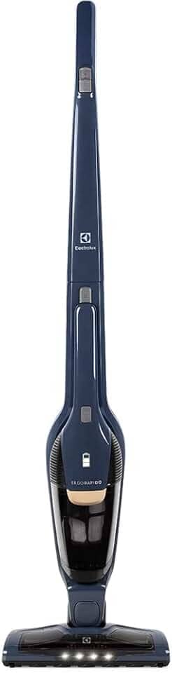 Aspirador de Pó Vertical Sem Fio Electrolux Ergorapido 2 em 1 Luz LED até 35 min Azul (ERG25N) Bivolt