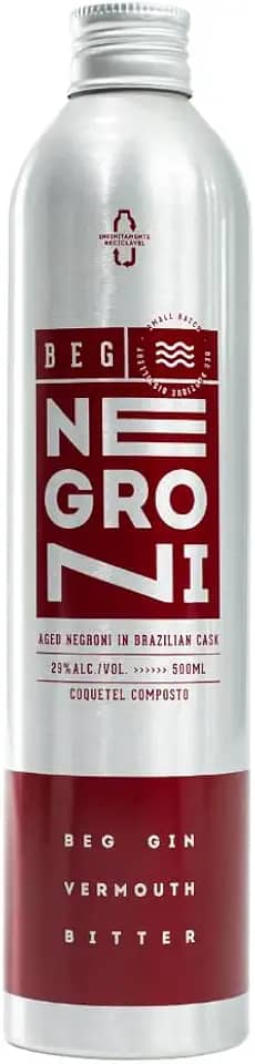 BEG - Aged Negroni 500ml - REFIL | Envelhecido em Barris de Amburana (Cerejeira) - Pronto para Servir - Transporte Fácil e Custo Benefício - Notas de Canela e Baunilha - Receita Clássico no Nome, Inédito no Sabor - Mais Aroma e Sabor - Sustentabilidade e Versatilidade