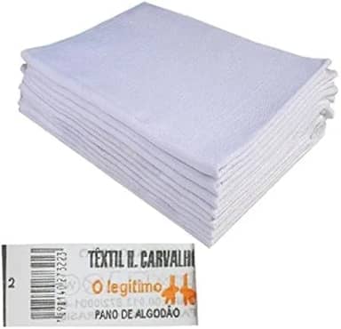 Pano De Prato O Legitimo Branco Kit Com 10 Peças
