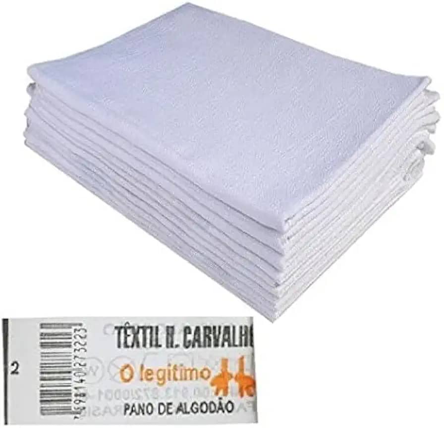 Pano De Prato O Legitimo Branco Kit Com 10 Peças