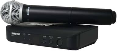 Microfone de Mão Sem Fio Shure BLX24/PG58, Cápsula PG58