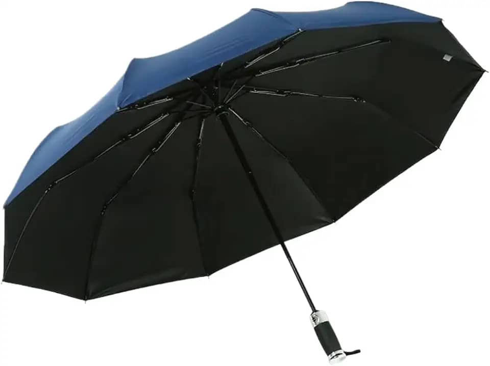 Guarda Sol Professional 12 Hastes Sombrinha Praia com Proteção Total Solar Resistente ao Vento para Uso na Praia e Piscina