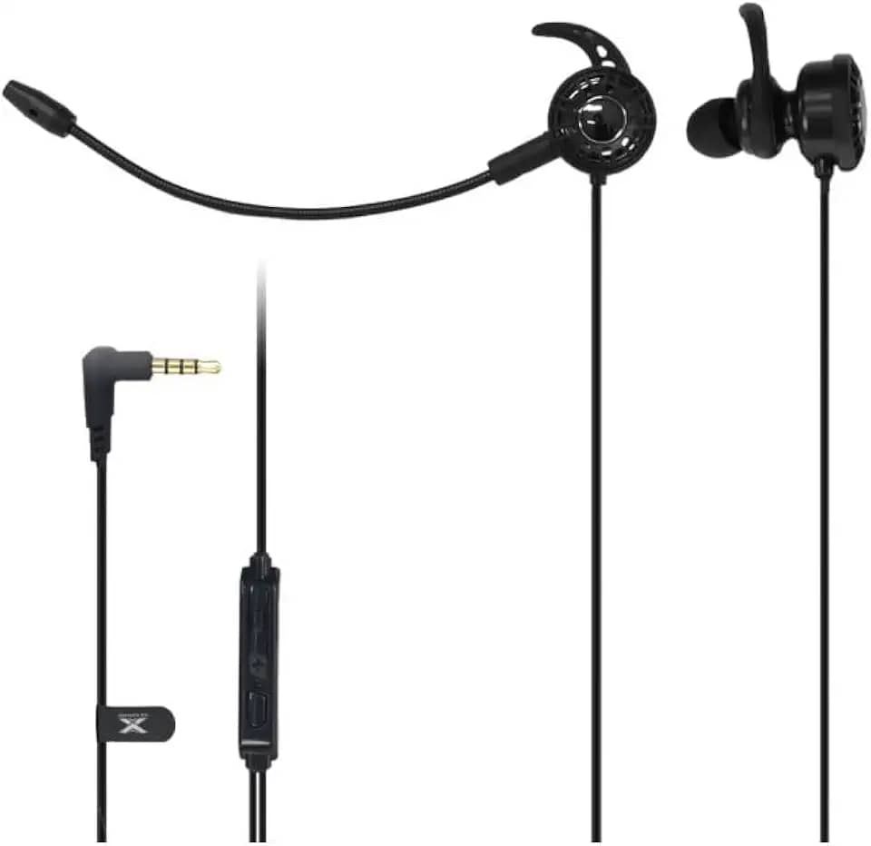 VINIK FONE DE OUVIDO GAMER PARA CELULAR VX GAMING FLEX COM MICROFONE DESTACÁVEL, Preto, Pequeno, 33056