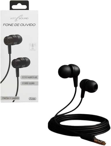 Fone de Ouvido com Fio e Microfone Intra Auricular Confortável Alta Durabilidade Design Moderno e Portátil Entrada P2