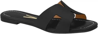 Sandália Rasteira Feminina Vizzano – Preta, Moderna, Leve e Confortável