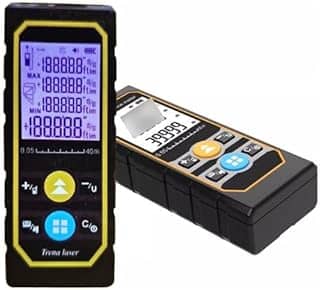 Trena Laser Digital De Alta Precisão, Trena Profissional 40M, Função Soma Medidas, Medição Rápida De Volume, Distância, Área, Iluminação Led LCD, Função Silenciosa, Resistente, Globi.