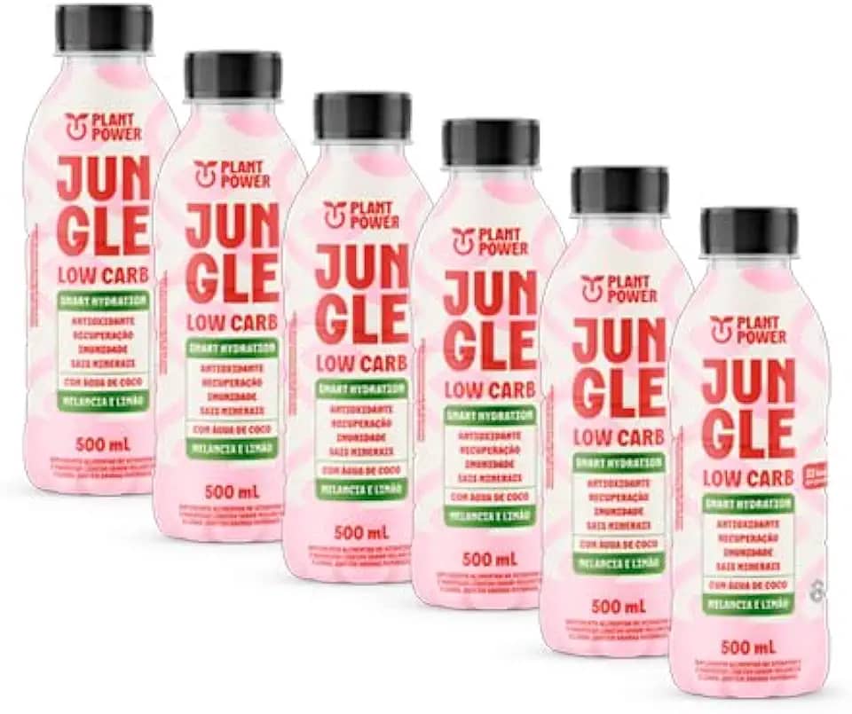 Kit 6X: Bebida Isotônica Low Carb Melancia e Limão Jungle 500ml