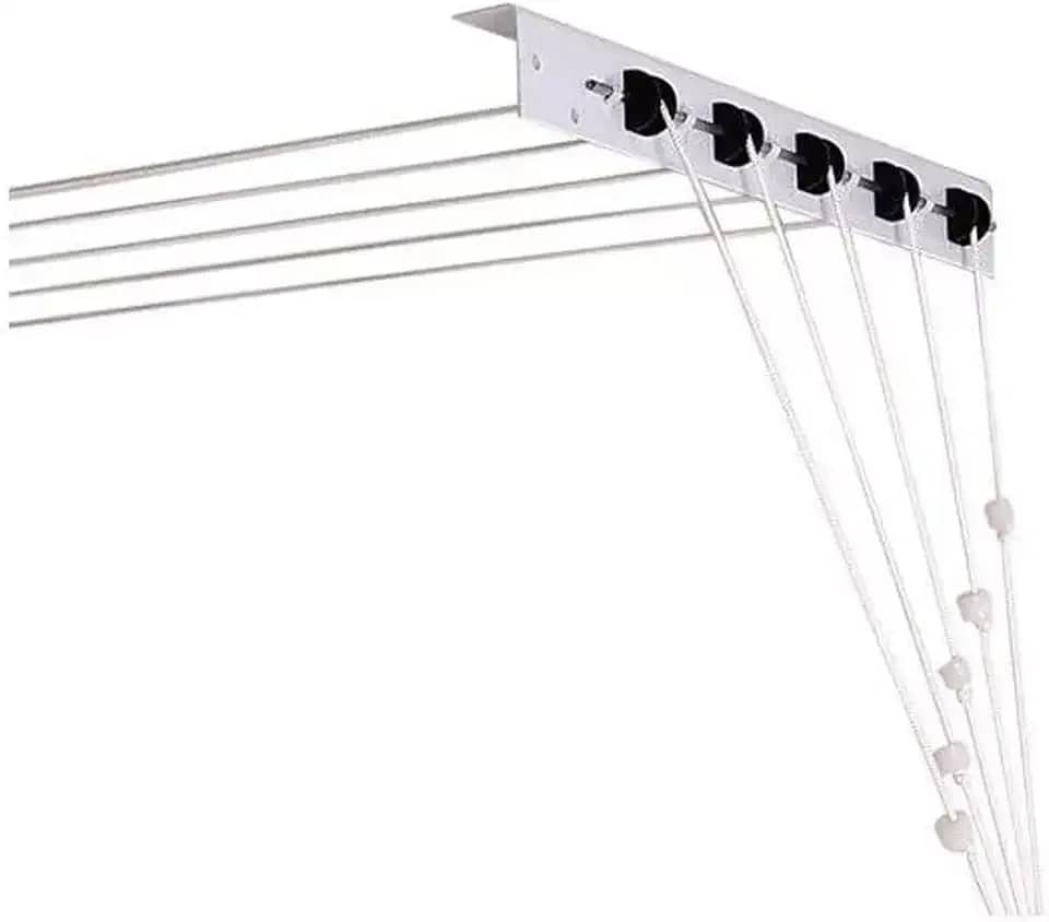 Varal de Parede 5 Cordas Independentes Teto Polimax 3,5m Aço