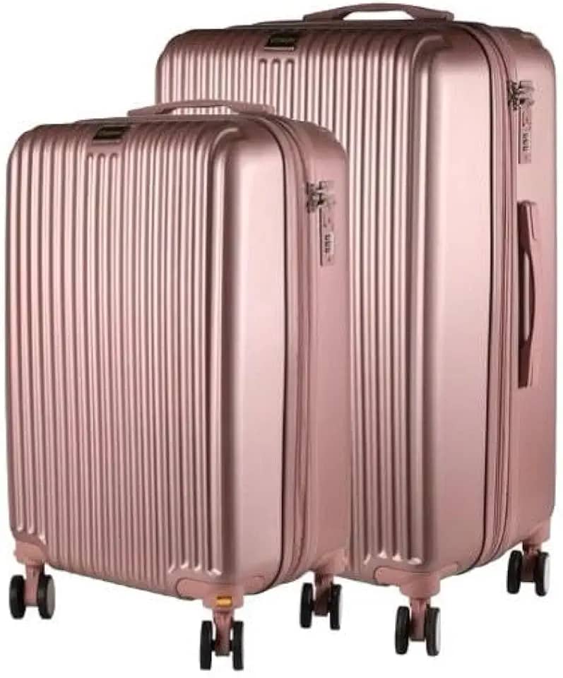 Conjunto Mala 23KG + Mala 10KG Expansível Giratória Style (Rose Style)