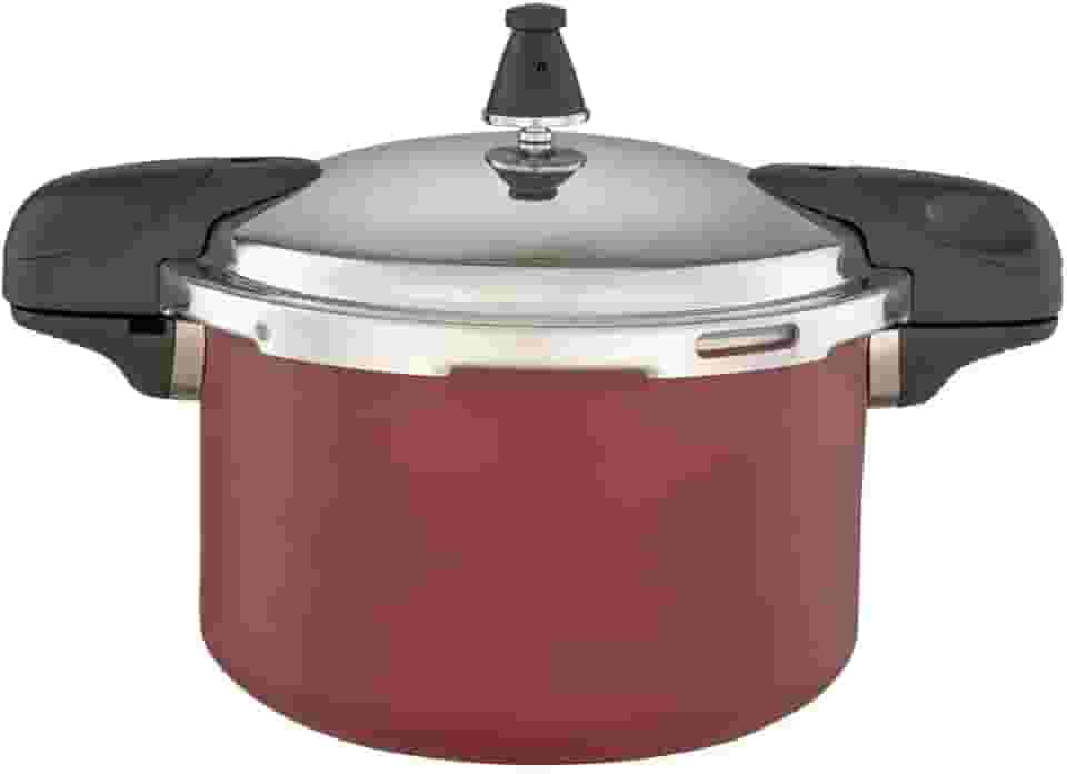 Brinox - Panela de Pressão 5,4L Antiaderente Ceramic Life Pressure com Indução - Vermelho Borgonha