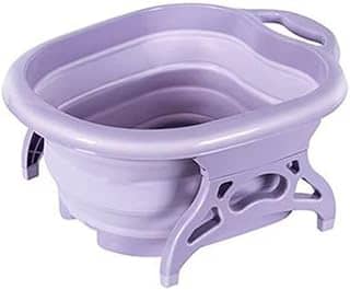 Bacia Dobrável Alivia Dores Para Os Pés C/Hidromassageador (Roxo)