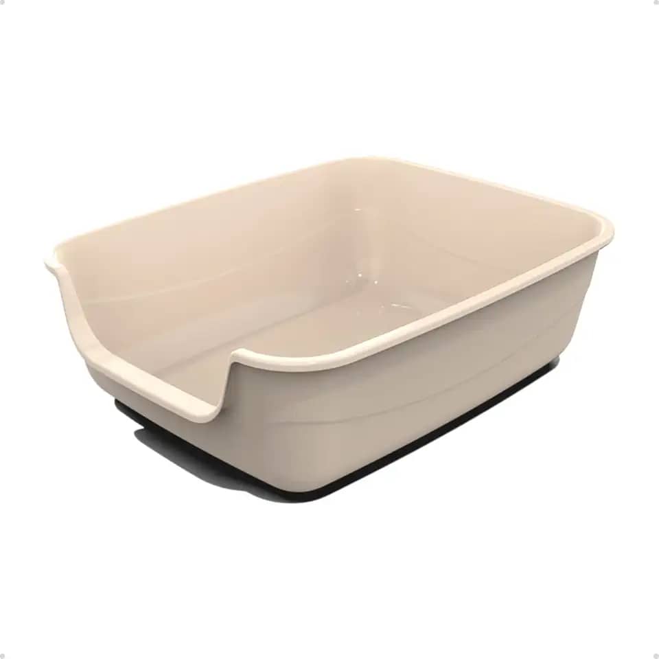 Caixa de areia para Gatos Nude Caixona Extra Grande 62x50 Bandeja Sanitário Higiênico Banheiro Desmontável Facil Limpeza Confortável - Pet Injet