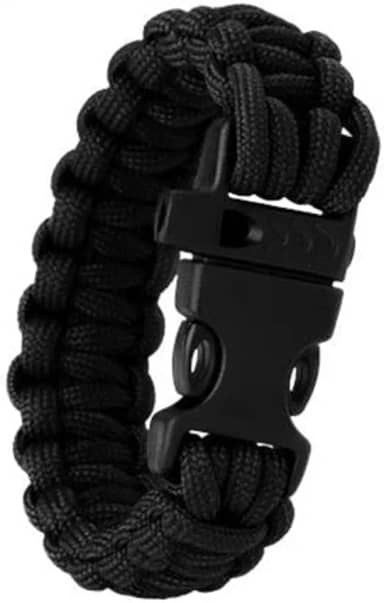 Guepardo, Pulseira de Sobrevivência, Paracord Survival Pro, Com Apito, Resistente e Versátil, Ideal para Situações de Emergência, Durável, Multiuso, Preto