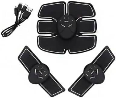 Tonificador Muscular Abdominal EMS | Estimulador Elétrico para Definição e Queima de Gordura | Aparelho de Ginástica Passiva Bivolt (110v/220v) | Treino em Casa para Abdômen Definido