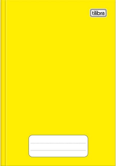 Tilibra - Caderno Brochura Capa Dura 1/4 Pequeno, Pepper, 235857, 14x20cm, Amarelo, 80 Folhas
