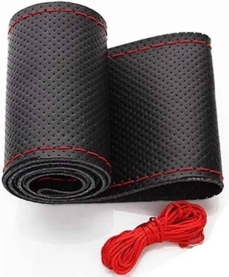 Splody Capa de Volante de Costura - 370 a 390mm - Preto - Courvin (Couro Sintético Ecológico)