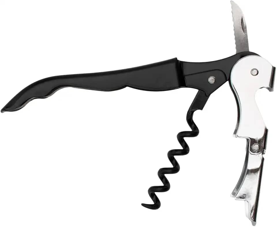 Mimo Style Saca Rolha Compacto 12cm, Composto Por Aço Inoxidável e Ferro. Resistente e Durável, Produto Prático, Pesa 50 gramas, Fácil de Transportar, Uso Doméstico e Profissional