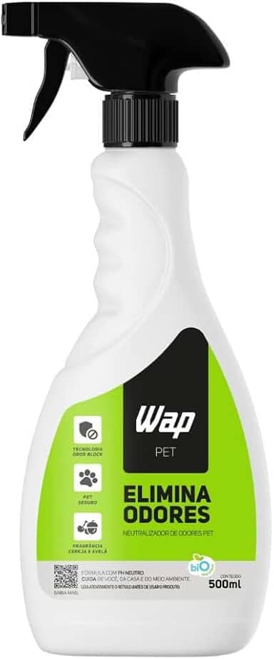 WAP Eliminador e Neutralizador de Odores Pet WAP ELIMINA ODORES PET 500ML, Branco e Verde